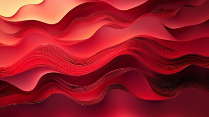Aufkleber - Modern and dynamic background with red wavy lines.