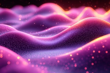 Poster - An artistic depiction of layered streaks in 3D that creates a sense of depth and dimension against the rich purple background.