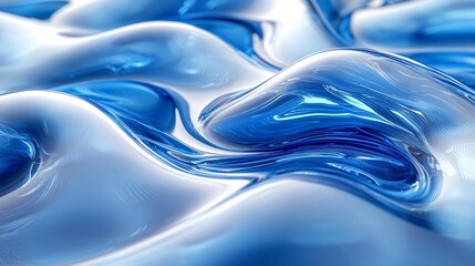 Poster - An abstract background with flowing, luminous blue swirls that create an impression of motion and energy. The interplay of light and shadow adds depth and dimension.