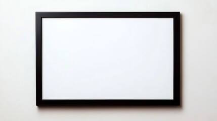 Poster - The modern blank flat screen television with blank screen mounted on the wall with white background can be used as a mockup.