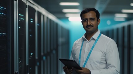 Poster - Ensures compliance with regulations to protect data center assets, data center security analyst monitors security threats, implements cybersecurity measures.