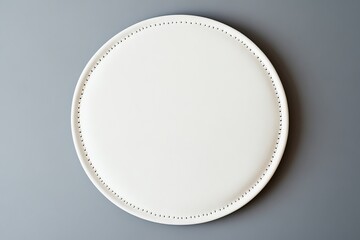 white round embroidered patch mockup, top view, 3d. isolated cloth attachment with clear circular st