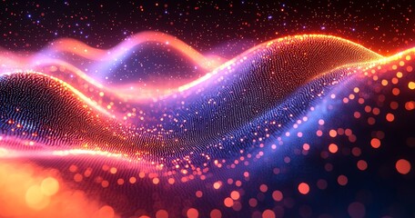 Fototapete - Illustration composed of colorful particles in an abstract style.