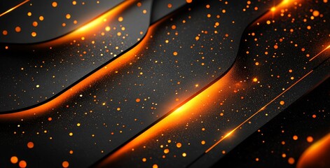 Aufkleber - An abstract design with a light orange black space frame layout and a tech triangle concept laid over a gray texture background in Photoshop Elements 10.