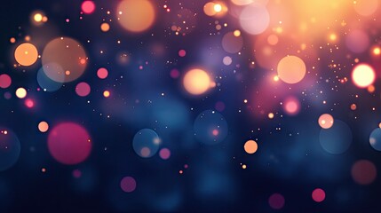 Poster - Lights blurred bokeh background