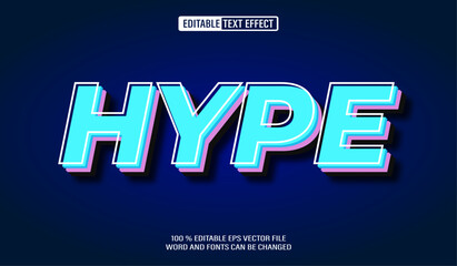 Poster - Editable 3d text style effect - Hype text effect Template