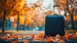 © Tunsale - Suitcase and fall park at the airport. The generation of AI