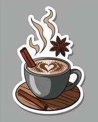 Wall Mural - cup of coffee sticker