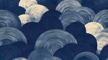 Floral, Flowers, Waves, Shapes, Stars, Blue, Abstract Image, Texture, Pattern Background, Wallpaper, Smartphone Cover and Screen, Cell Phone, Computer, Laptop, 9:16 and 16:9 Format