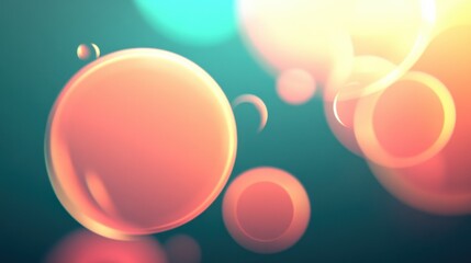 Sticker - Blurred colorful abstract circles with a soft gradient and bright light effects.