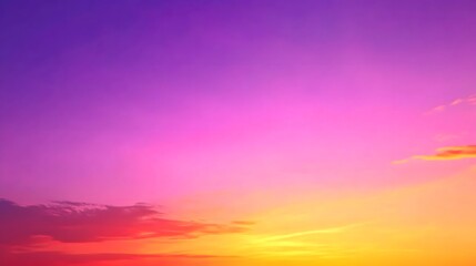 Vibrant Sunset Sky Wallpaper, Purple Golden Hues, Enchanting Design Backdrop, Copy Space for Text Images