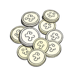 Coin cartoon style icon illustration on white background. Generative AI