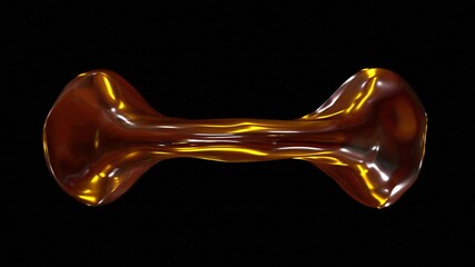 Poster - Glowing shape animation isolated on black background