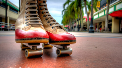 Sticker - Roller skating on the street