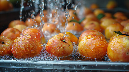 Wall Mural - Wash the fruits