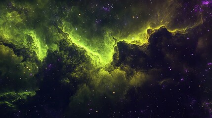 Wall Mural - dark lime starfield, constellation Taurus, dark lime, dark purple, dark violet