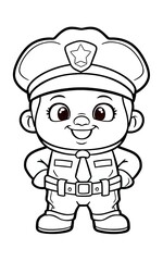 boy policeman coloring