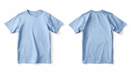 Wall Mural - Blue T-Shirt on White Background