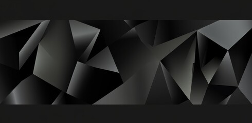 Poster - Banner with black diamond pattern on a dark background, with digital black banner banner with textured graphics