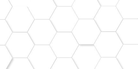 Canvas Print - White Hexagonal Background. Luxury White Pattern. Futuristic abstract honeycomb mosaic white background. geometric mesh cell texture. modern futuristic wallpaper.