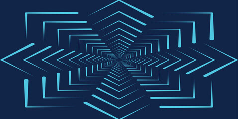 Poster - Futuristic abstract background with overlap layer. Modern geometric shapes lines design elements. Glowing blue lines. Future technology concept