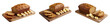 © Chadys - A loaf of banana bread with slices cut out on a wooden board isolated on transparent background