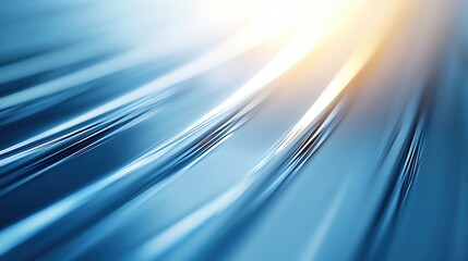 Poster - Abstract blue lines radiate light, creating a dynamic and modern visual effect. Perfect for technology and design projects.