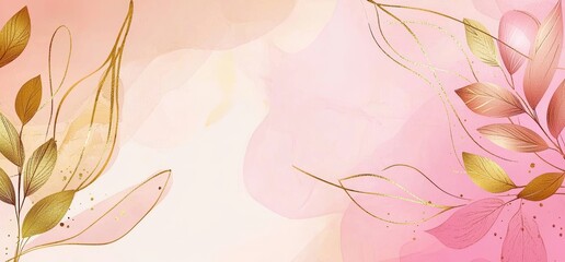 Poster - Spring floral abstract art watercolor background. Modern illustration.