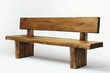 © White Rabbit - Rustic wooden dining bench with backrest Modern design