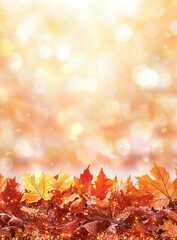 Poster - A colorful autumn park with autumn leaves