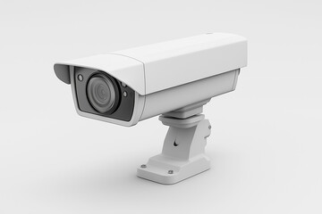 Aufkleber - Modern security camera observing surrounding area on white background