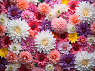 Wall Mural - Eyecatching Arrangement of bright colorful flowers