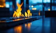 © TheoTheWizard - Flames crackling in a minimalist fireplace