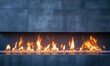 © TheoTheWizard - Flames burning brightly in a modern fireplace