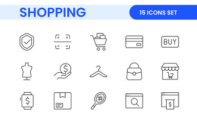 Poster - set of shopping cart icons. collection of web icons for online store, from various cart icons in var