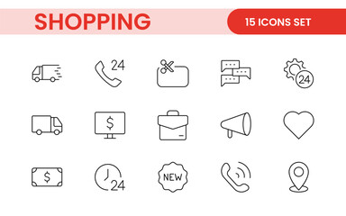 Poster - set of shopping cart icons. collection of web icons for online store, from various cart icons in var