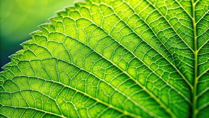 Close-up of a vibrant green spring leaf with delicate veins and a soft texture , spring, nature, leaf, green, vibrant, fresh