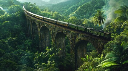 Poster - train in the forest