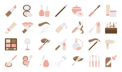 A set of beauty themed icons
