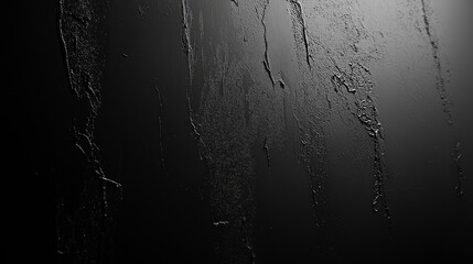 Wall Mural - A black and white photo of a wall with a lot of cracks and holes