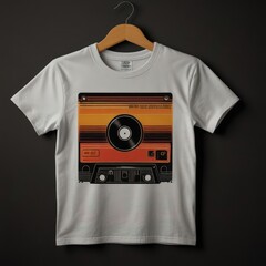 Wall Mural - A retro inspired  T-shirt design with 70s style typography with warm gradient colors.