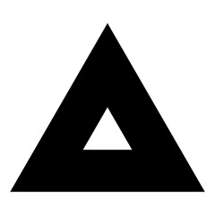 Poster - Triangle icon. Triangle shape for design. Vector illustration isolated on white background.