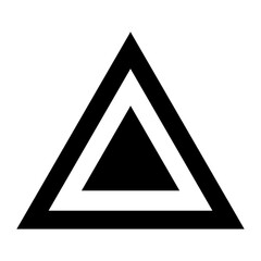 Poster - Triangle icon. Triangle shape for design. Vector illustration isolated on white background.