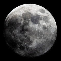 Wall Mural - Behold the stunning full moon that shines brightly against the dark, expansive night sky