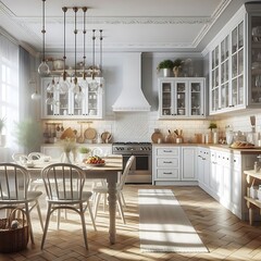 Kitchen Interior with dining table