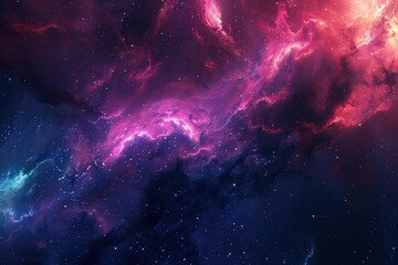 Wall Mural - Colorful and detailed space nebula with stars
