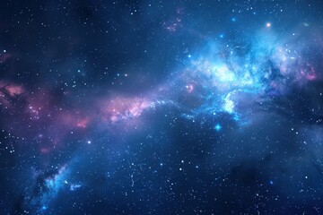 Wall Mural - Glowing Nebula and Stars in the Cosmos