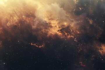 Wall Mural - Glowing Nebula and Stars in Deep Space