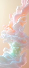 Wall Mural - A colorful, swirling cloud of smoke with a pink and green hue