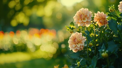 Poster -   A field of flowers, close-up